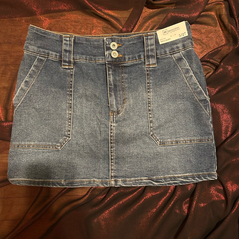 Blue Mini Skirt for Casual Night Out